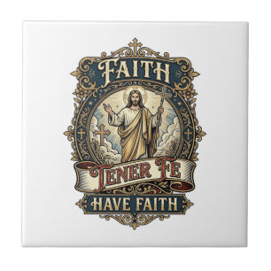 Jesus Bilingual Multicultural Families Shirt Faith Tile