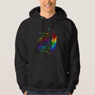 Jesus Bird Colours Christian He Will Cover You Psa Hoodie