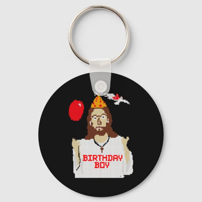 Jesus Birthday Boy Christmas Essential T Shirt  Key Ring (Front)