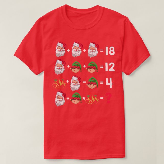 Jesus Birthday Math Teacher Humour XMas Order Of O T-Shirt (Design Front)