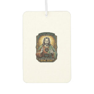 Jesus Black Screen Forgotten Webcam Cover Virtual  Car Air Freshener