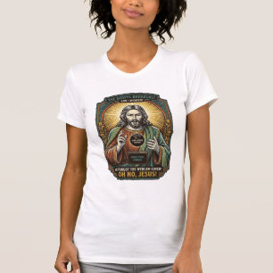 Jesus Black Screen Forgotten Webcam Cover Virtual  T-Shirt