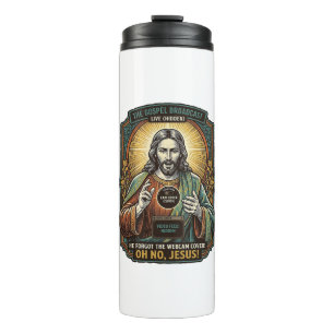 Jesus Black Screen Forgotten Webcam Cover Virtual  Thermal Tumbler