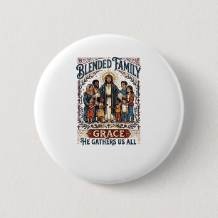 Jesus Blended Family Stepfamily Shirt Christian Gr 6 Cm Round Badge