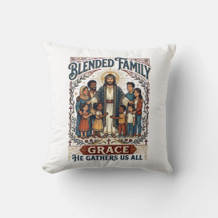 Jesus Blended Family Stepfamily Shirt Christian Gr Cushion