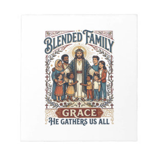 Jesus Blended Family Stepfamily Shirt Christian Gr Notepad