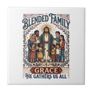 Jesus Blended Family Stepfamily Shirt Christian Gr Tile
