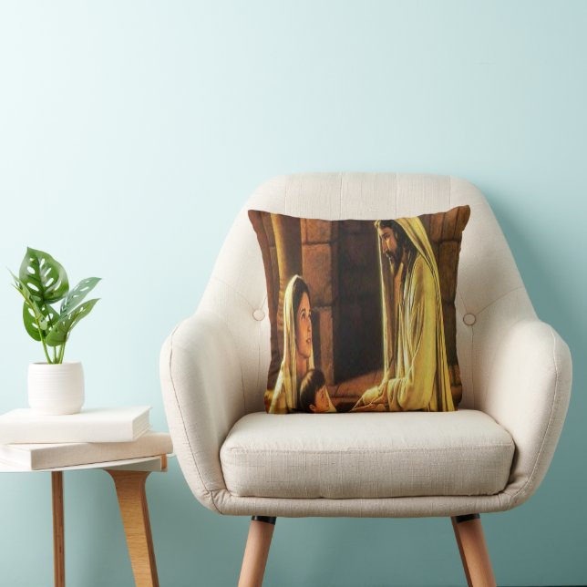 Jesus Blessing Pillow (Chair)