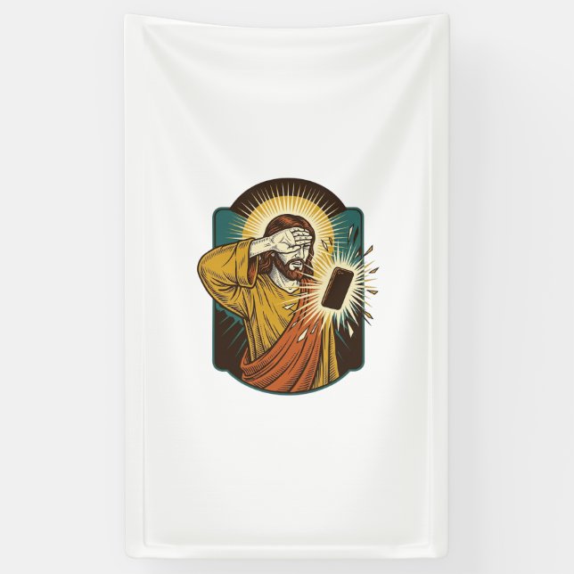 Jesus Blinding Max Phone Brightness Midnight Scrol Banner (Vertical)