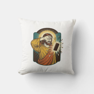 Jesus Blinding Max Phone Brightness Midnight Scrol Cushion