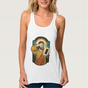 Jesus Blinding Max Phone Brightness Midnight Scrol Singlet