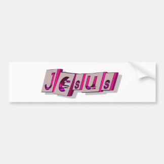 Jesus Bloc Fushia. Bumper Sticker