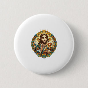Jesus Blowing Kiss Red Heart Like Button Humor_1