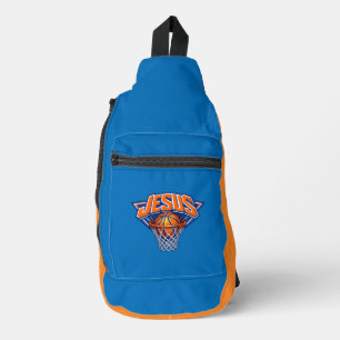JESUS - Blue and Orange Sling Bag