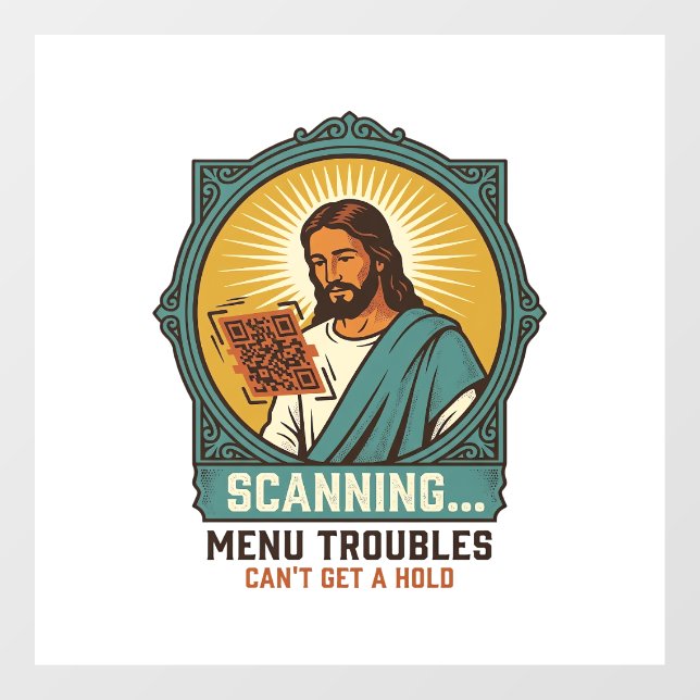 Jesus Blurry QR Code Wont Scan Menu Tech Humor_1 (Sheet)