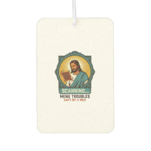Jesus Blurry QR Code Wont Scan Menu Tech Humor_1 Car Air Freshener