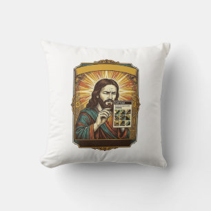 Jesus Blurry Stairs Captcha Test Tech Security Hum Cushion