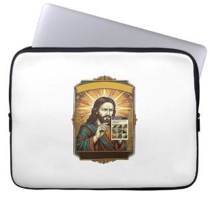 Jesus Blurry Stairs Captcha Test Tech Security Hum Laptop Sleeve