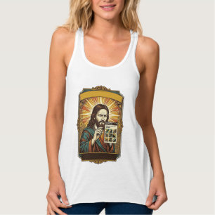 Jesus Blurry Stairs Captcha Test Tech Security Hum Singlet