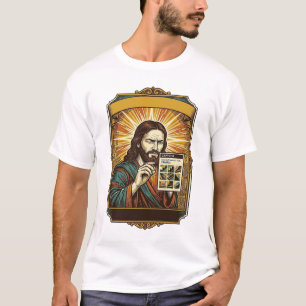 Jesus Blurry Stairs Captcha Test Tech Security Hum T-Shirt