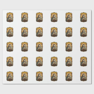 Jesus Blurry Stairs Captcha Test Tech Security Hum Wrapping Paper
