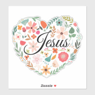 Jesus Boho Christian Heart Motif Inspirational 