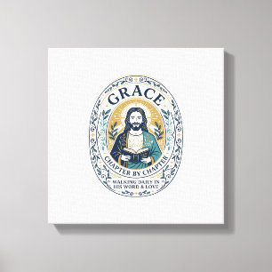 Jesus Book Club Reading Community Graphic Tee Chri Canvas Print