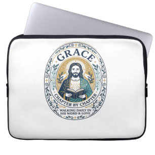 Jesus Book Club Reading Community Graphic Tee Chri Laptop Sleeve