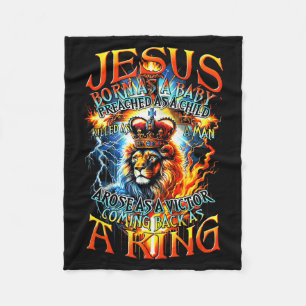 Jesus Born As A Baby, Preached As A Child, Killed Fleece Blanket