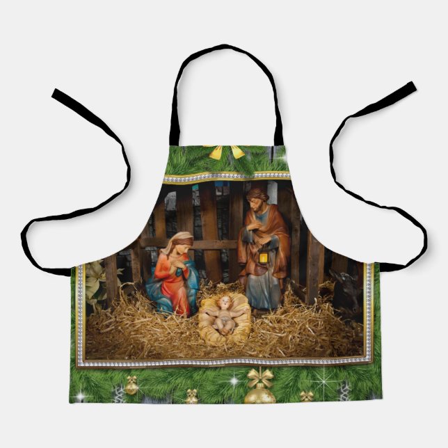 Jesus born manger apron (Front)
