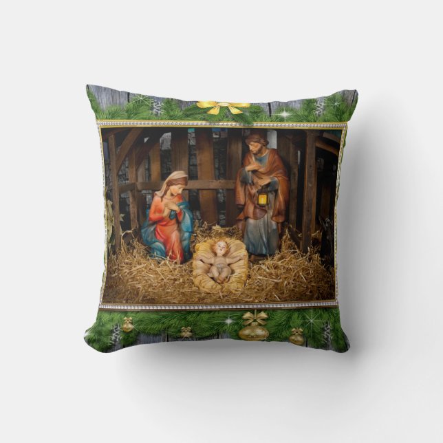 Jesus born manger cushion (Front)