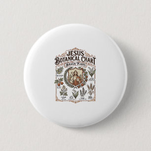 Jesus Botanical Chart Biblical Plants Jesus Botani 6 Cm Round Badge