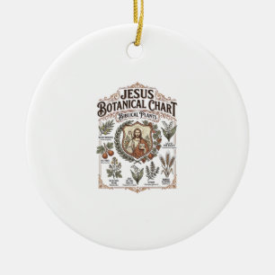 Jesus Botanical Chart Biblical Plants Jesus Botani Ceramic Tree Decoration