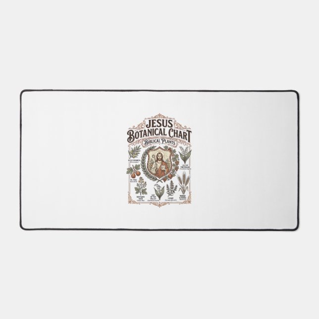 Jesus Botanical Chart Biblical Plants Jesus Botani Desk Mat (Front)