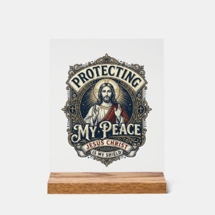 Jesus Boundaries Self Respect Shirt Faith Based De Acrylic Sign