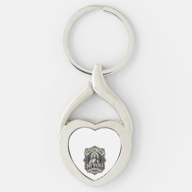 Jesus Boundaries Self Respect Shirt Faith Based De Key Ring (Front)