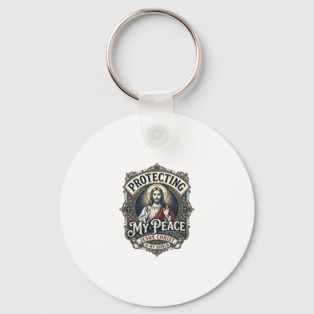 Jesus Boundaries Self Respect Shirt Faith Based De Key Ring (Front)