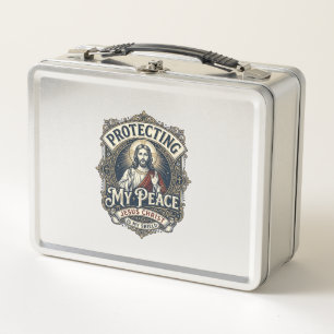 Jesus Boundaries Self Respect Shirt Faith Based De Metal Lunch Box