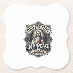 Jesus Boundaries Self Respect Shirt Faith Based De Paper Coaster