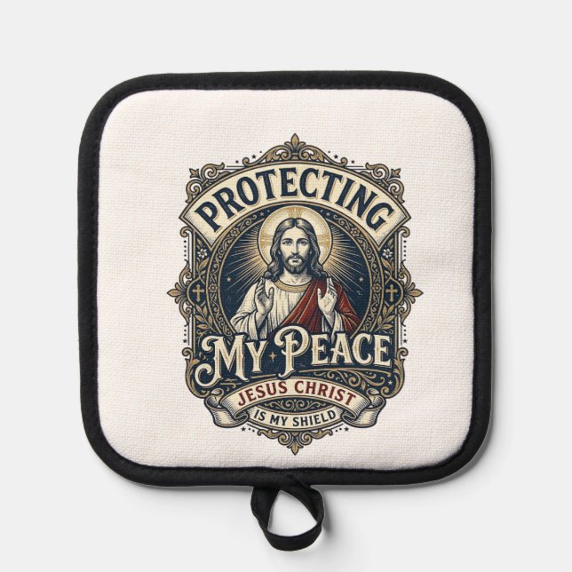 Jesus Boundaries Self Respect Shirt Faith Based De Pot Holder (Front)