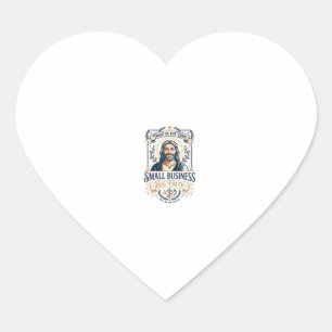 Jesus Boutique Small Business Owner Shirt Christia Heart Sticker
