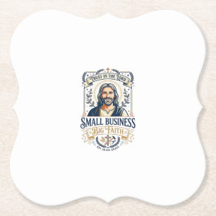 Jesus Boutique Small Business Owner Shirt Christia Paper Coaster