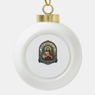 Jesus Bread Of Life Jesus Bread Life Bakery Christ Ceramic Ball Christmas Ornament