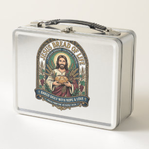 Jesus Bread Of Life Jesus Bread Life Bakery Christ Metal Lunch Box