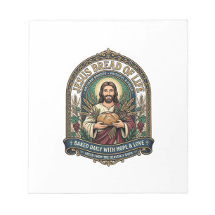 Jesus Bread Of Life Jesus Bread Life Bakery Christ Notepad