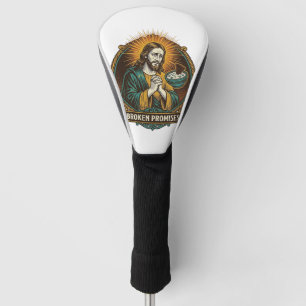 Jesus Broken Chip Stuck In Dip Bowl Party Humor_1 Golf Head Cover