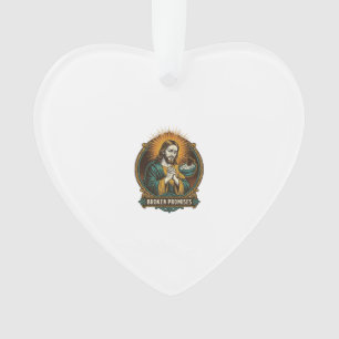Jesus Broken Chip Stuck In Dip Bowl Party Humor_1 Ornament