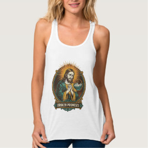 Jesus Broken Chip Stuck In Dip Bowl Party Humor_1 Singlet
