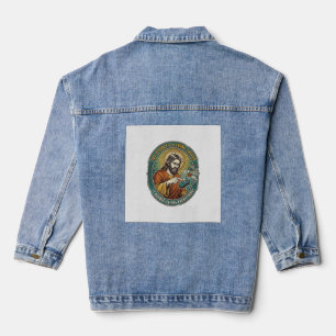 Jesus Broken Double Clicking Mouse IT Office Tech Denim Jacket