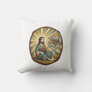 Jesus Broken Folding Chair Party Foul Clumsy Weigh Cushion
